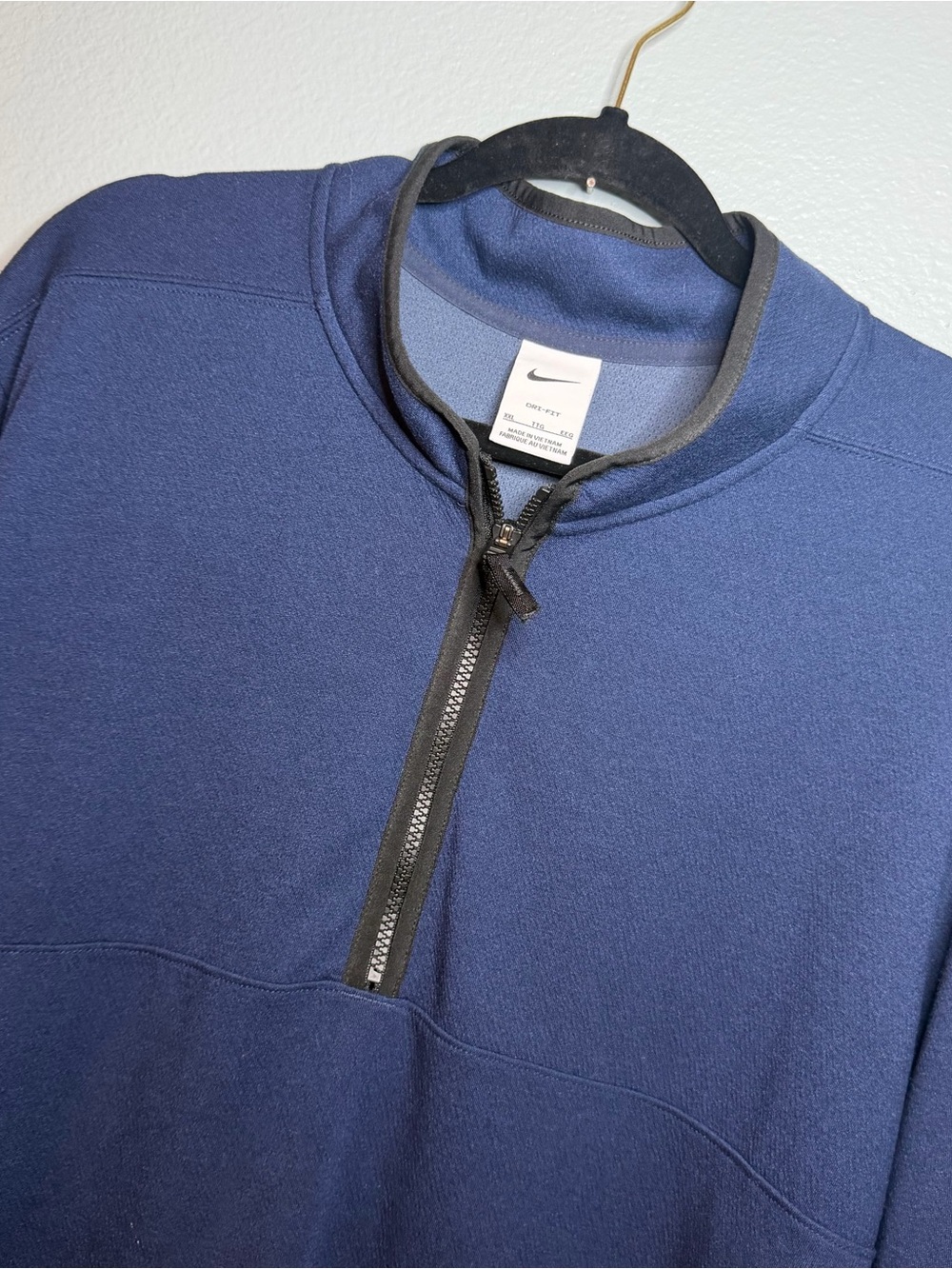 Nike Men’s Navy Half-Zip Pullover with Black Trim